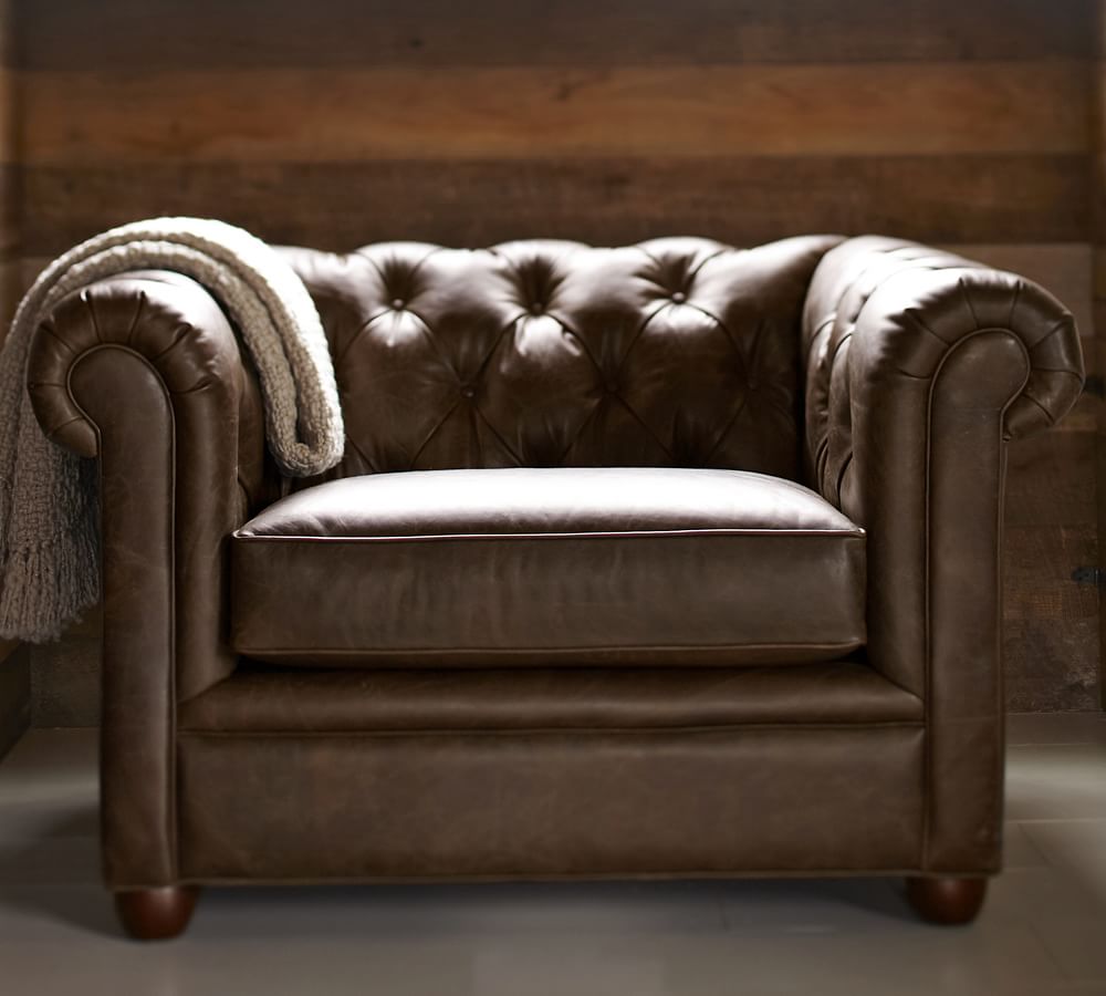 pottery barn chesterfield chair