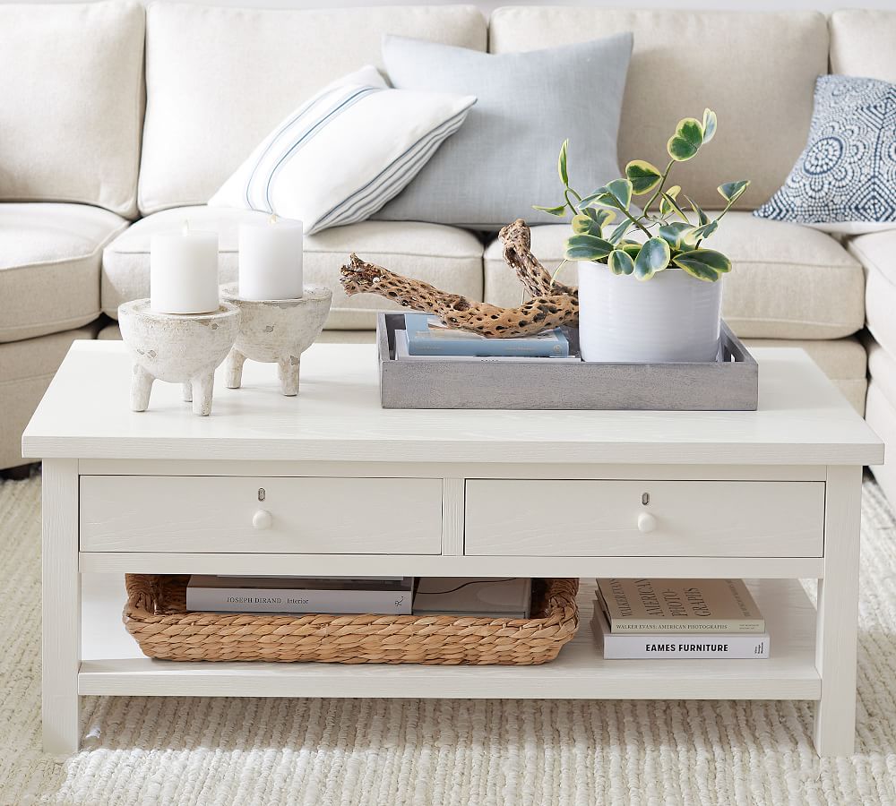 white farmhouse accent table