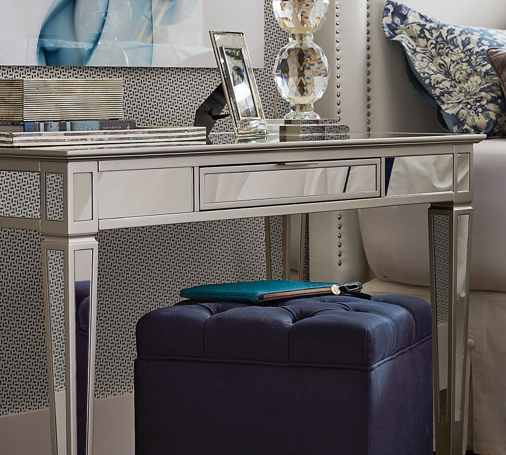 pottery barn mirrored desk